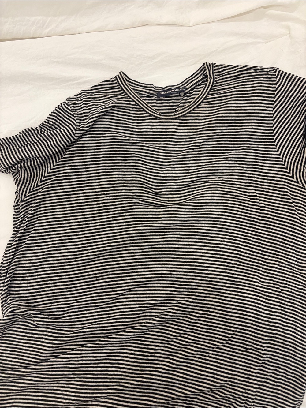 Brandy Melville Black & White Striped T-Shirt Dress